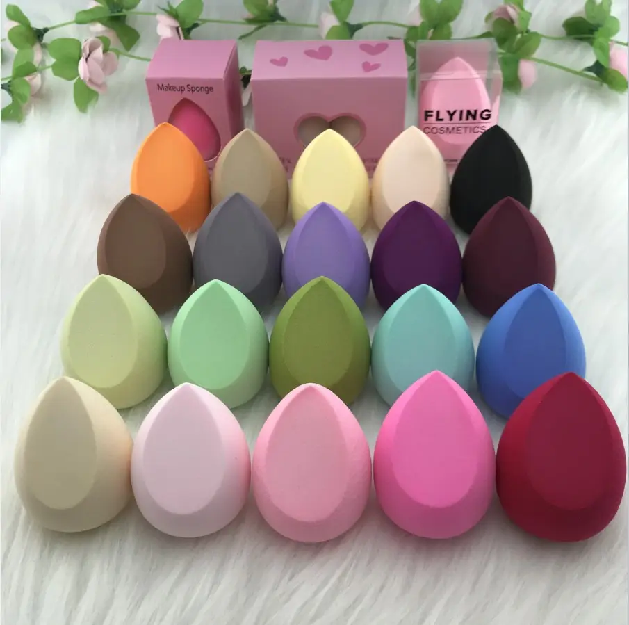 Factory Direct Sale in Stock Low MOQ Vegan Beauty Makeup Sponge beauty egg box makeup accessories