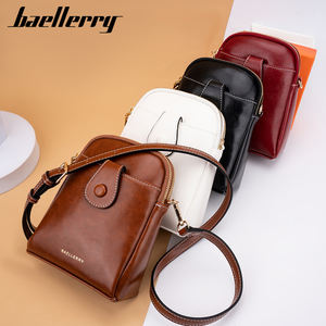 Baellerry Túi xách nữ mini túi đưa thư Túi Đeo Vai khóa kéo đôi bằng da cho nữ - Product Image 2