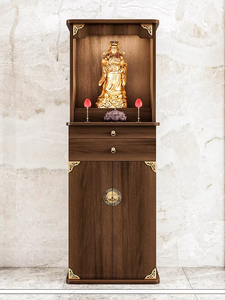 Mobiletto Buddha da Tavolo in Stile Cinese Moderno, Personalizzabile, in Legno, Design Verticale di Lusso Leggero, per la Casa - Product Image 3