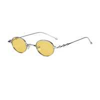 Lunettes de soleil tendance et élégantes, monture métallique, branches en titane, derniers modèles 2026, forme ovale SP3004