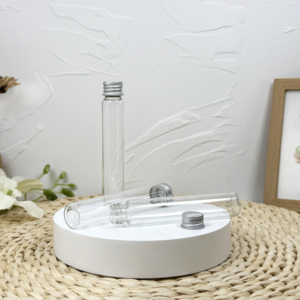 Tubes en verre borosilicate ambré transparent avec bouchon à vis, vente en gros sur mesure en usine - Product Image 2