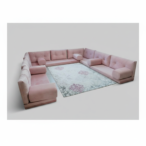 Customizable Arabic Majlis <b>Moroccan</b> Floor <b>Sofa</b> Set L-Shaped and U-Shaped Options for Modern Home and Apartment Decor - Product Image 2