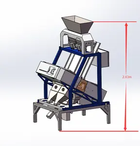 China Supply 2 Chute CCD Farb sortierer Grüner Tee Dufttee Kräuter Farb sortierte Maschine Optische Sortiermaschine