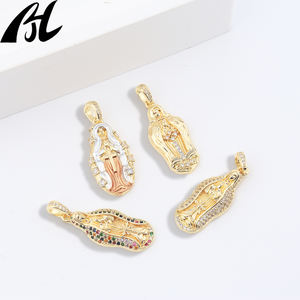 C-784, C-808 Jungfrau Maria Anhänger-Halskette, Exquisit Geschnitzte Religiöse Medaille für Katholischen Glaube Schmuck-Geschenk - Product Image 4