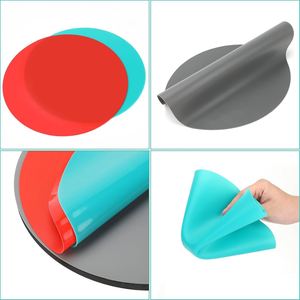 Top Seller 30cm Durable <b>Round</b> Heat-Resistant Non Slip Silicone Microwave <b>Mat</b> - Product Image 4
