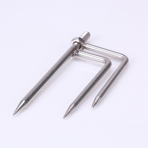 Fisherbon Fishing <b>Umbrella</b> Ground Fork 26cm <b>Large</b> 18cm Small Steel Rod High Quality Outdoor Use - Product Image 2