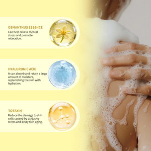 Osmanthus <span class=keywords><strong>Petral</strong></span> Gel de ducha revitalizante para la piel Aminoácido herbal Cuidado de la belleza Limpieza profunda de poros y función de blanqueamiento - Product Image 6