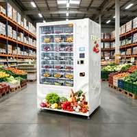 Automatische fruit- en groenteautomaat met grote capaciteit, volledig automatisch koelsysteem, 24 uur per dag selfservice-apparatuur
