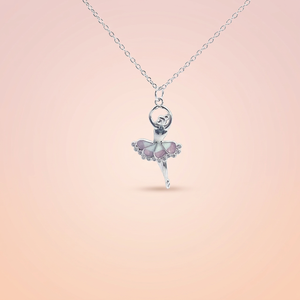 Collier Pendentif Femme Tendance Bohème en Argent Sterling 925 avec Breloque Émail Belle Fille, Chaîne Cubaine Croix, Certifié, Idéal Cadeau - Product Image 3