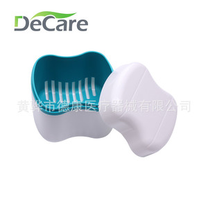 DeCare Denture <b>Case</b> Plastic With Mesh For Prosthesis <b>Retainer</b> Storage - Product Image 1