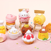 Boîte Mystère Coréenne Molamg Figurine Lapin Poulet Pâtissier Dessert Pudding PVC V4