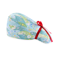 Chapeaux de travail en satin haute densité doublés avec boutons, imprimés de dessins animés, pour infirmières, casquettes médicales respirantes pour le personnel soignant