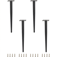 Runde, konische Möbelfüße, robuste Metallfüße für Schrank, Tisch, Stuhl, Couch, Ottoman, Kommode, Schreibtisch, Heimwerkerprojekte