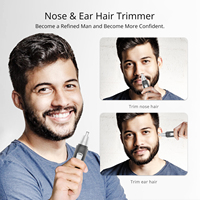 Tondeuse Électrique Professionnelle Rechargeable Multifonctionnelle pour Oreilles, Sourcils et Nez pour Hommes