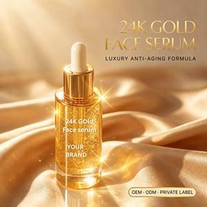 Suero Facial Hidratante de Lujo con Oro 24K, Ácido Hialurónico, Escualano y Centella Asiática, Antiarrugas, Repara la Barrera Cutánea, Hidrata y Repara la Piel Seca - Product Image 1