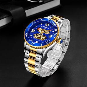 Drioshipping 2399 reloj automático de acero inoxidable para hombre Turbillion 41mm acero dorado lujo cuarzo negocios moda aleación - Product Image 2