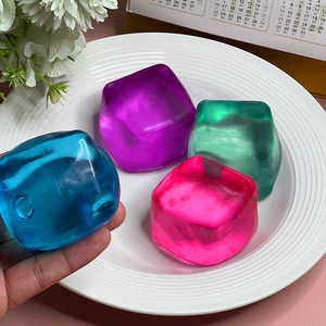 2025 New Arrival Calming Sensory Squeeze Balls Square Fidget Toy for Kids Anxiety & Stress Relief <b>Squishy</b> Ice Cube Toys - Product Image 1