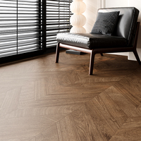 Baldosa Cerámica Moderna con Patrón Chevron de 600*1200mm, Efecto Madera, Antideslizante, para Sala de Estar y Baño, Estilo Europeo, 9.5mm