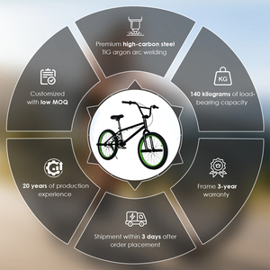 Vélo <span class=keywords><strong>BMX</strong></span> <span class=keywords><strong>Freestyle</strong></span> 20 pouces avec frein en V, cadre en acier et jantes colorées, personnalisable, en stock usine, pour jeunes - Product Image 3