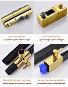 Système <span class=keywords><strong>de</strong></span> douche carré moderne Senducs noir et or, mitigeur <span class=keywords><strong>de</strong></span> <span class=keywords><strong>baignoire</strong></span> chaud/froid, robinet <span class=keywords><strong>de</strong></span> salle <span class=keywords><strong>de</strong></span> bain, ensemble <span class=keywords><strong>de</strong></span> douche thermostatique - Product Image 5