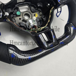Venta al por Mayor de Productos Nuevos: Volante de Coche de Fibra de Carbono con Costuras de Cuero Perforado para Volkswagen Golf 6ª Generación GTI - Product Image 4