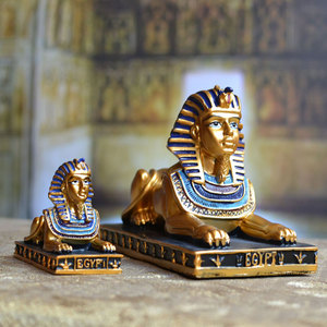 Maquette architecturale en résine peinte à la main du <span class=keywords><strong>Sphinx</strong></span> <span class=keywords><strong>et</strong></span> des <span class=keywords><strong>Pyramides</strong></span> égyptiennes - Décoration de table pour restaurant <span class=keywords><strong>et</strong></span> accessoires de présentation pour bar - Product Image 2