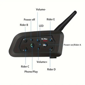 Intercom sans fil pour casque de moto V6plus avec écouteurs et communication longue portée pour la conduite en groupe - Product Image 3
