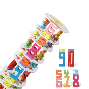 Calcul <span class=keywords><strong>math</strong></span>ématique en bois tour d'empilage blocs colorés Montessori jouet <span class=keywords><strong>de</strong></span> comptage éducatif jeu <span class=keywords><strong>de</strong></span> famille d'apprentissage précoce - Product Image 1