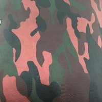 Tissu en similicuir à motif camouflage en gros, cuir PU, vinyle pour chaussures, artisanat, vêtements