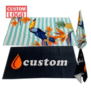 Toalla de Playa de Algodón 100% con Diseño Personalizado Impreso Digitalmente, 400GSM, para Gimnasio, con Logotipo Sublimado, Jacquard, Toalla de Playa de Algodón Personalizada - Product Image 1