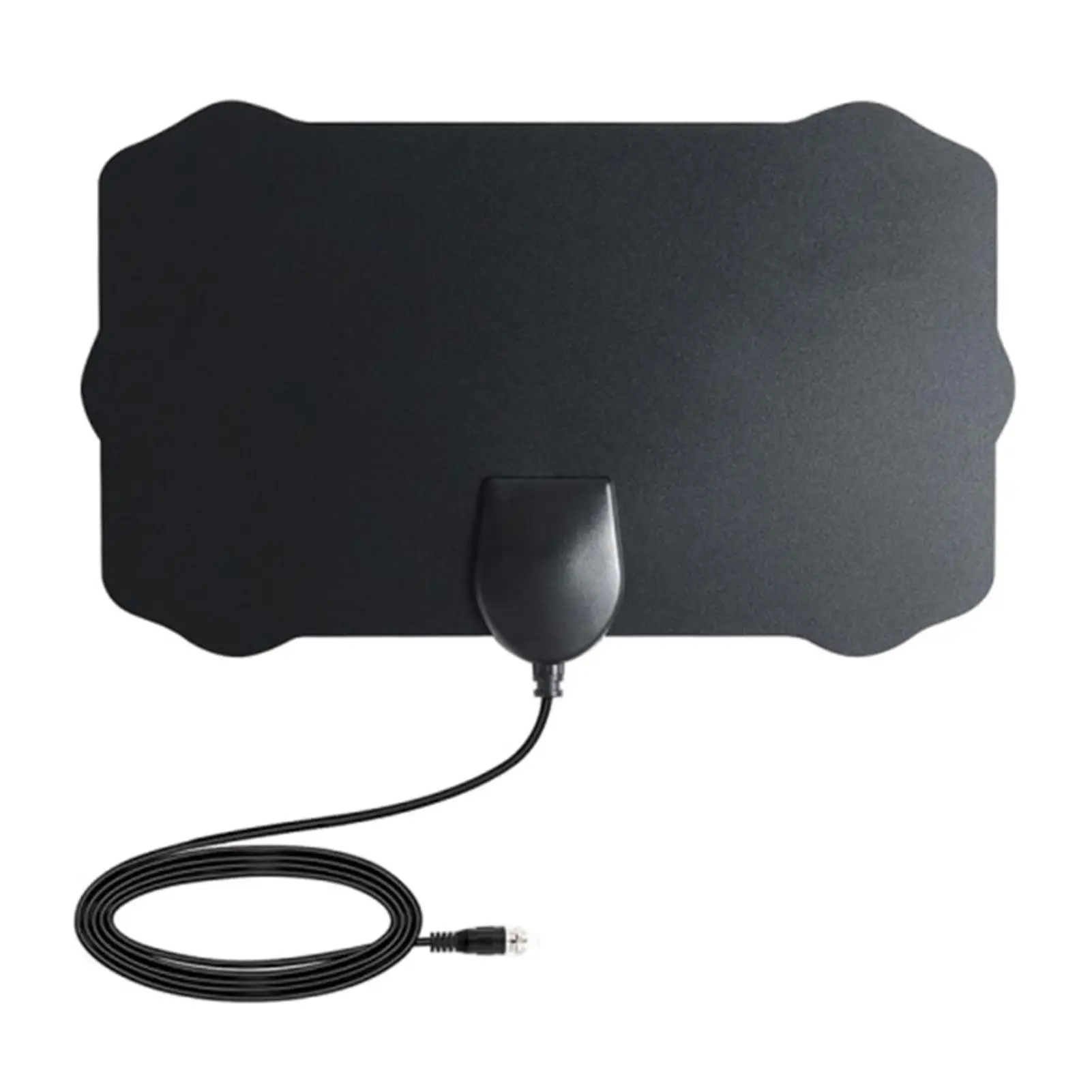 Digital TV Antenna Indoor HDTV Antenna Mini HDTV Signal Receiver with Coax Cable for Free Channels Black