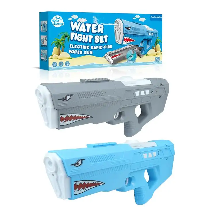 Grande pistola ad acqua personalizzata lotta Amazon a batteria Squirt elettrico squalo pistola ad acqua giocattoli elettrici per bambini adulti