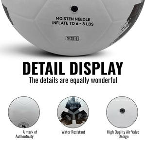 Balón de Fútbol Profesional de PU Termosellado, Ligero, Ecológico, Talla 5, con Logotipo Personalizado, Duradero, de Alto Rendimiento, para Entrenamiento y Partidos - Product Image 2