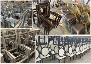 <span class=keywords><strong>Chaise</strong></span> de mariage vintage de luxe, style campagne française, dossier rond, chaises de salle à manger rembourrées - Product Image 4