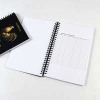 Carnet de notes personnalisé A5 avec reliure spirale en plastique, couverture rigide, journal, agenda, impression pour le bureau, cadeau d'entreprise