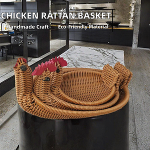 Cesta de Frutas Ovalada de Ratán Hecha a Mano, Decoración Artesanal Multifuncional para Cocina e Idea de Regalo Sostenible - Product Image 2