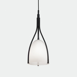 European <b>Style</b> Pendant Light Oval Black Body E27 Led Single <b>Head</b> Chandelier For Dining Room Bedroom Entryway Balcony - Product Image 1