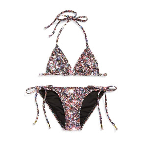 Costume da bagno lucido per bambini e sirena Flash con Set Bikini metallizzato - Product Image 5