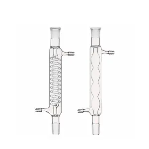 Vidrio de borosilicato transparente Cristalería de laboratorio Condensador de Química Tubo de vidrio de destilación transparente para laboratorio
