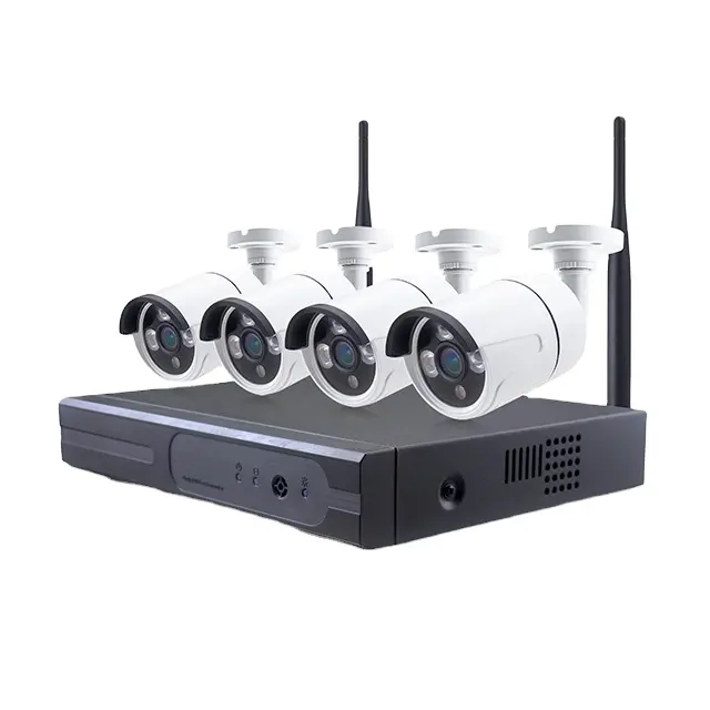 Kit CCTV pintar Tuya, tahan air cerdas 4CH 2MP Wifi Kamera CCTV sistem luar ruangan peluru CCTV Kit NVR PST-TWK04BM