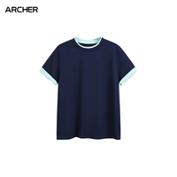 Nueva Camiseta de Diseño con Mangas Anchas, Cuello Doble O Personalizado, Camisetas de Contraste, Camiseta de Lujo Informal de Gran Gramaje, Venta Caliente 2026
