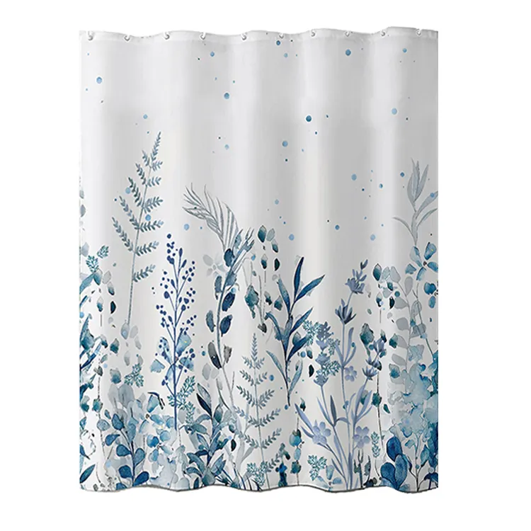 Hot selling high quality hotel shower curtain print bath curtain shower luxury shower curtain