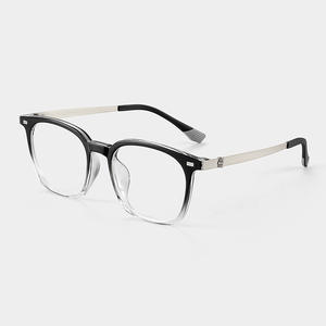 Monture de lunettes rectangulaire noire simple pour homme, style Danyang 82009, pont moyen, verres PC, design professionnel - Product Image 1