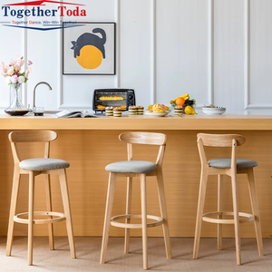 Beau <span class=keywords><strong>tabouret</strong></span> de bar <span class=keywords><strong>en</strong></span> <span class=keywords><strong>bois</strong></span> à dossier <span class=keywords><strong>bas</strong></span> pour la maison, meuble de cuisine et de bar pour le restaurant, vente <span class=keywords><strong>en</strong></span> gros et personnalisable - Product Image 4