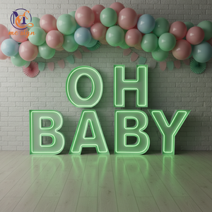 Letras <span class=keywords><strong>y</strong></span> Números de Metal RGB <span class=keywords><strong>Neon</strong></span> LED Oh Baby Personalizados de 2, 3 <span class=keywords><strong>y</strong></span> 4 Pies para Decoración de Fiestas de Cumpleaños - Product Image 2