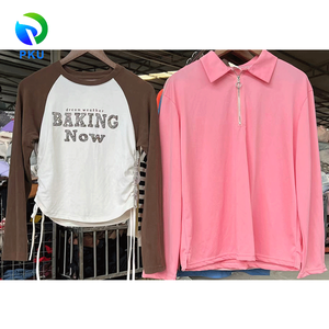 Camisetas deportivas <span class=keywords><strong>de</strong></span> <span class=keywords><strong>manga</strong></span> larga <span class=keywords><strong>de</strong></span> <span class=keywords><strong>segunda</strong></span> <span class=keywords><strong>mano</strong></span> para mujer, ropa usada al por mayor, compra a granel, mezcla <span class=keywords><strong>de</strong></span> poliéster/algodón, varios colores y tallas PKU - Product Image 3
