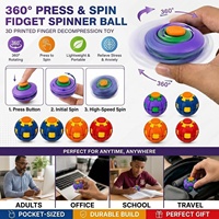 Balle rotative anti-stress KK, 360° °   Jouet de bureau mécanique à pression et rotation, Gyroscope cinétique anti-stress de qualité supérieure pour adultes et enfants, Jouet de décompression