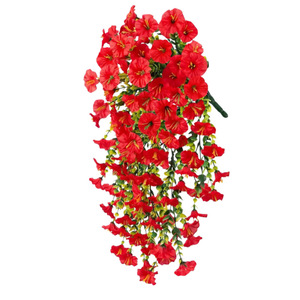 Flor Artificial de Gloría de la Mañana, Flor de Seda Colgante con Hojas de Eucalipto, Plantas Colgantes para Decoración del Hogar, Jardín, Ventana, Porche - Product Image 2