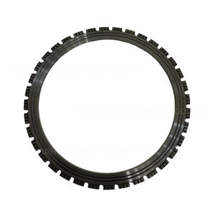 Lame de scie <span class=keywords><strong>diamant</strong></span>ée en acier allié de qualité industrielle, soudée au laser, pour la découpe de murs et de sols en béton, support personnalisé OEM - Product Image 1