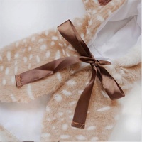 Chapeau pour chien en fourrure de cerf douce de qualité supérieure, mignon, écologique, en polyester et laine, accessoire pour animaux de compagnie pour chats et chiens, facile à nettoyer, style festif, vacances